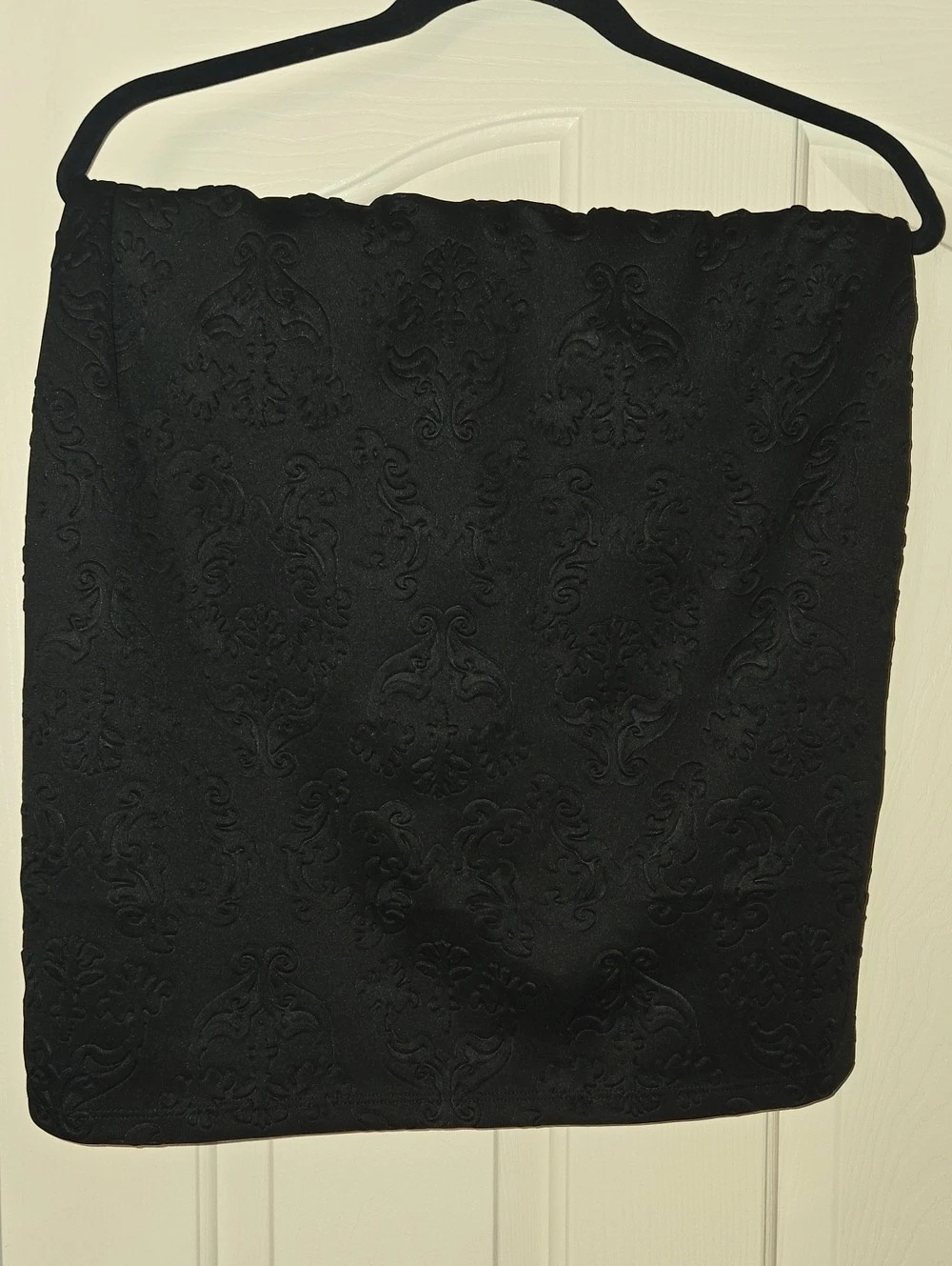 Black Paisley Mini Skirt Like New